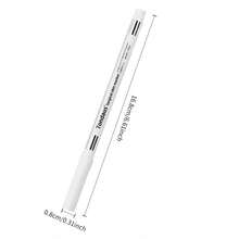 2套白色纹身和永久化妆皮肤标记笔、眉笔和定位测量工具，适用于整形外科 - 白色 - 查看 3