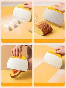 1 Set. Heavy Duty Stainless Steel Bread Knife. Serrated Blade. Baking Scraper With Measurement Markings. Cake Spatula. High Hardness, Easy To Clean, Durable, Wear-Resistant. Baking Tool Set - Multicolor - View 4