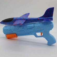 1个泡沫飞机发射器，户外互动弹射滑翔机