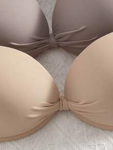 4PCS Women's Comfortable Multicolour Casual Wired Soft Cup Bralette Lingerie Underwear Bra - Multicolor - View 9