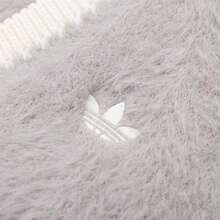 Adidas Jaket Sweatshirt Rajut Kasual Nyaman Sporty Wanita CRFT, KT3170 - abu-abu murni - View 4