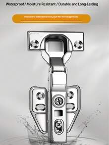 10个/20个银色直型和弯型缓闭式橱柜铰链，标准橱柜门铰链，适用于衣柜和厨房橱柜 - 銀色 - 查看 8