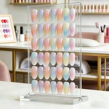 1pc Acrylic Nail Art Display Board, Fake Nail Tips Sample, Nail Polish Display Rack, Manicure Tool Display Stand - Multicolor - View 4