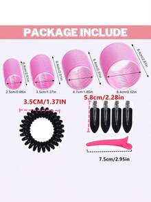 Bộ lô cuốn tóc, 4 kích cỡ với 16 kẹp và 24 lô cuốn tóc - Lô cuốn tự dính cho tóc dài/ngắn, lô cuốn nhiệt cho kiểu tóc chuyên nghiệp như ở salon, bộ dụng cụ tạo kiểu tóc, dụng cụ làm tóc cho tiệm cắt tóc, dụng cụ làm đẹp du lịch thiết yếu, sản phẩm chăm sóc tóc, bộ dụng cụ tạo kiểu tóc và phụ kiện tóc. - Nhiều màu - Xem 6