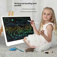 8.5/11/12英寸大尺寸液晶手写板，包含可擦写电子绘图板 - 便携式素描本，适合青少年和成人，适用于家庭、办公室、学校 - 是节日礼物和学习用品的理想之选，白色PVC材质，返校必备 - 彩色 - 查看 1