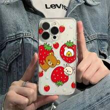 Red Straw Hat Rilakkuma Bear Compatible With Apple 17 Phone Case 16 Plus Soft Case 15 Cartoon 14 Creative 13. Christmas Accessories. 16 Case Pink Christmas Phone Cases Cover 17 Pro Max New Year Mobile Phone Case Cute Phone Cases Fall Funda Para Rilakkuma Fundas Bear Phone Case Anime Mobile Phone Case Gifts For Women Gifts For Men 17 Pro Max Case Y2k Phone Case Phone Cases 14 Phone Case 16 Pro Max Case Gifts 2026hot - LM Red Hat Rilakkuma [Vỏ không gian trong suốt] - Xem 5