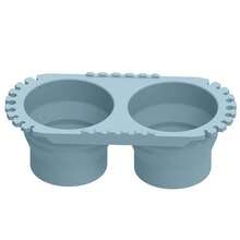 Foldable Paint Brush Rinse Cup Portable Dual Compartment Art Brush Holder for Fine Art, Studio, Classroom, Travel - Azul - Ver 3