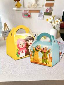 48 pièces/24 pièces/16 pièces/12 pièces/6 pièces/2 pièces Coffret cadeau Ramadan. Sacs à collation portables, fabriqués à partir de motifs de bandes dessinées vibrantes et de matériaux en carton robuste, convenant comme cadeaux pendant le Ramadan, pouvant également être utilisés pour ranger les faveurs de fête, décorer les vacances et comme fournitures pour événements. Ce sac de rangement polyvalent pour collations et petits cadeaux est doté d'une poignée facile à saisir. - Multicolore - Voir 4