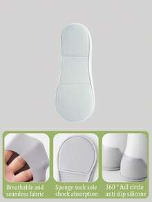 1/4/6双装女士彩色海绵加厚船袜，薄款踝袜，适合春夏秋季穿着，防滑透气，隐形设计，可搭配高跟鞋和普通鞋履，百搭日常穿着 - 彩色 - 查看 14