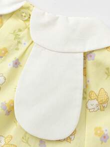 Balabala Girls Woven Dress, Elegant Fit, Soft Fabric, Easy Everyday Styling - Yellow Tone - View 4