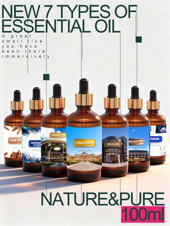 100ml aromaterapi eterisk olja, diffusorpåfyllning, yogaolja, växtbaserad eterisk olja, luftfuktare, diffusor, frukt, blomma, doftolja, jasmin, lavendel, ros, apelsin, luktborttagare för vardagsrum och badrum