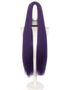 Tóc giả dài thẳng 40 inch kiểu lưới hoa hồng, tóc giả cosplay cho nam và nữ, mái dài rẽ ngôi giữa, thích hợp cho hóa trang, sợi tổng hợp chịu nhiệt. - Nhiều màu - Xem 9