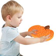 黄色南瓜泡泡纸减压玩具，手指按压泡泡感官玩具，成人和儿童流行的减压玩具，圣诞节、万圣节派对游戏装饰礼物，放松玩具，适合儿童和成人的有趣推弹游戏 - 彩色 - 查看 11