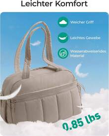 Lightweight, Quilted Sports Bag, Gym Bag With Multiple Compartments And Adjustable Shoulder Strap, Water-Resistant Nylon Travel Bag For Training/Commuting - 黑色 - 查看 3