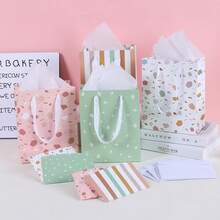 （1/2/4 包 - 9 英寸）中号礼品袋，礼品袋用薄纸，含卡片和自粘信封 - 可重复使用，适用于生日、母亲节、婚礼、婴儿派对和任何场合。 - 彩色 - 查看 16