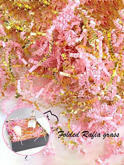 Cordas de papel dobradas e confete, branco e dourado. Cordas de papel dobradas, ideais para enchimento de caixas/cestas de presente - perfeitas para embalagens de Páscoa, Dia das Mães, aniversários, Ano Novo e Dia dos Namorados. Também podem ser usadas como enchimento de almofadas.