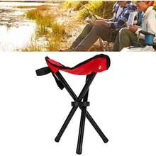 RiToEasysports Taburete de Trípode para Acampar, Silla de Campamento con Trípode Plegable Portátil, Asiento de Trípode para Acampar Ligero para Senderismo, Caza, Caminar, Viajes de Pesca(Rojo) - Multicolor - Ver 7