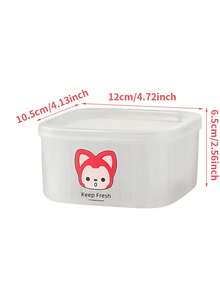 1pc ALI THE FOX Food Storage Box With Lid, Best Fresh-Keeping Food Container, Plastic Mixing Bowl, Stackable Leak-Proof Reusable Kitchen Storage Container, Thickened Material, Space-Optimized Stacking Design, Can Store Meat, Fruits, Vegetables