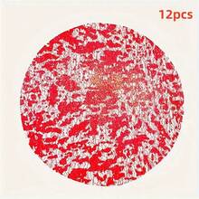 12/24/50/100 piezas Manteles desechables, recubiertos de poliéster con lámina, diseño elegante y lujoso, resistentes al calor y duraderos, adecuados para Navidad, bodas, cumpleaños, cenas y otras celebraciones - Rojo - Ver 7