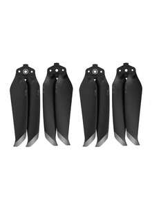 Mavic Air 2/Air 2S 无人机替换螺旋桨 4 个装 7238F - 可折叠快拆 TPU 耐用低噪音无人机配件，提升飞行时间和稳定性，黑色带橙色/金色点缀 - 彩色 - 查看 13