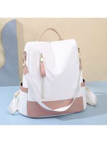 Women's Fashion PU Portable Backpack Bag, Anti-Theft And Waterproof - Black - View 9