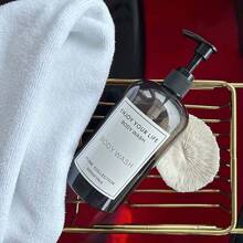 3 piezas de botellas redondas de hombros Boston de 500ml/16oz de color negro opaco, contenedores rellenables para champú, gel de baño, acondicionador, loción, jabón de manos, detergente para la ropa, con cabezales de bomba de plástico negro, accesorios de baño - Botella negra transparente + cabezal de bomba negro. - Ver 8