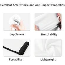 60-Inch Portable Projection Screen, 16:9 Ratio/Double-Sided Foldable Projection Screen, Suitable For Indoor And Outdoor Movies, Comes With Ample Mounting Accessories. - White - View 6