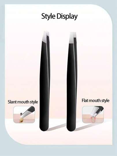 High Precision Ultra-Thin Flat Nose Hair, Eyebrow, Eyelash Tweezers, Delicate Men's Beard Removal, Women's Eyebrow Trimming, Lip Hair Removal, Stray Hair Tweezers, Precision Tweezers, Non-Slip Handle, Eyebrow Tweezers, Fine Blackhead Tweezers, Suitable For 11 Holidays