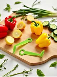 螺旋黄瓜切片器，适合做沙拉，创意家用蔬菜切片器，可切片黄瓜、胡萝卜和土豆 - 彩色 - 查看 10