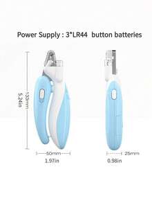 1pc Pet Nail Clipper With LED Light - For Medium & Small Cats/Dogs, Pet Grooming Tool - Multicolor - View 2