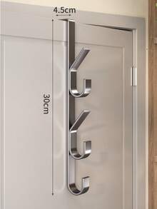 1 Móc Treo Cửa Đa Năng - Thiết kế thẳng, dùng để treo áo khoác, khăn tắm cho cửa phòng tắm, tiết kiệm không gian, không cần khoan, phù hợp cho phòng ngủ, phòng tắm, nhà để xe, phòng giặt, nhà nghỉ, nhà bếp, khách sạn (Giao hàng ngẫu nhiên) - móc dọc - Xem 10