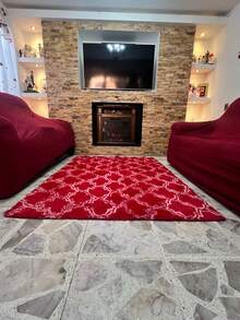 ALFOMBRA MULTICOLOR PARA EL HOGAR 200X150 - Rojo - Ver 2