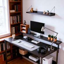 Escitorio Muebles Para Pc Escritorios Minimalistas - Negro - Ver 7