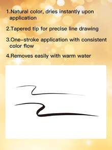 1pc Stila All Day Waterproof Liquid Eyeliner Pen, 1ml, Classic Tip + Ultra Fine Tip, Smudge-Proof, Quick-Drying, Suitable For Beginners, Daily Commute And Full Makeup - Double-ended Liquid Eyeliner - Deep Black (classic + Ultra-fine) 1ml - View 4