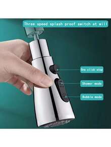 Đầu phun tạo bọt đa chức năng cho vòi nước - Đầu phun khí nén màu bạc, vòi phun tạo bọt xoay 3 chế độ cho vòi rửa nhà bếp và phòng tắm, tiết kiệm nước. - Nhiều màu - Xem 5