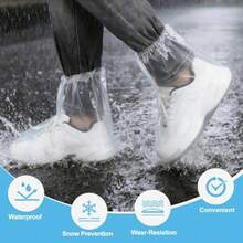 Fundas impermeables para zapatos 12 pares protectores de lluvia desechables antideslizantes para uso en interiores y exteriores - como en la foto - Ver 7