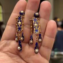 1 Pair Women's Tassel Drop Earrings, Versatile Stylish Sleek Delicate Modern Classic Personalized Bold Fashionable Accessory, Light Luxury, Suitable For Daily Wear, Work, Party, Wedding, Vacation, Music Festival, Dinner - 個性獨特流蘇耳環 - 查看 1