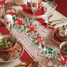 Tissting Guirnaldas Colgantes de Vacaciones 200 cm 78.74in Vine de Navidad Artificial con Bayas Rojas guirnaldas navideñas para Chimenea de Vacaciones Decoraciones de Mesa - Oro rojo - Ver 5
