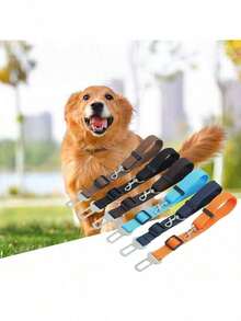 1pc Pet Car Safety Leash, Pet Car Safety Harness, Anti-Escape Leash, Pet Seat Belt, Portable, Space-Saving, Retractable Safety Strap, Pet Safety Belt, Car Seat Belt, Nylon Safety Strap, Heavy Duty Pet-Specific Car Safety Harness, Car Seat Belt, Dog Car Seat Cover, Dog Car Seat Cover, Pet Car Seat