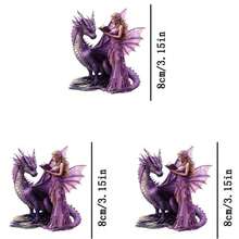 1片/2片/3片装紫色龙与女孩热转印贴片，持久耐用，适用于DIY T恤、卫衣、牛仔裤、连帽衫、背包、夹克、手提包、枕头等。 - 彩色 - 查看 8