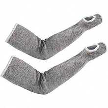 Mangas Resistentes a Cortes, Proteccin de Nivel 5, Mangas Protectoras de Brazo Resistentes a Cortes con Orificio para el Pulgar, 1 par, 18 Pulgadas (Gris) - 1 - Ver 10