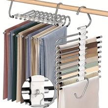 Giá treo quần 9 tầng cải tiến, tiết kiệm không gian; Giá treo quần 9 tầng bằng kim loại, tiết kiệm không gian; Giá đựng quần áo hình chữ S bằng thép không gỉ chống trượt; Giá treo quần 9 tầng bằng thép không gỉ và nhựa ABS chất lượng cao; Móc treo bền, phù hợp với quần legging, quần jeans, quần skinny và quần dài; Phụ kiện tủ quần áo - Nhiều màu - Xem 3