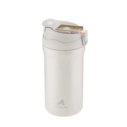 Meoky 20oz Stainless Steel Vacuum Insulated Coffee Tumbler, Leak-Proof, Dual Lid Design, Suitable For Office, Sports, Gym, Travel And School