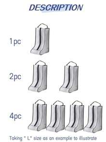 1/2/4 peças de sacos de armazenamento de botas, sacos de pó de sapatos de viagem para botas altas, sacos organizadores de botas para casa com janela transparente para proteção contra poeira