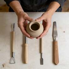 4Pcs Pottery Clay Tools Set - Stainless Steel Ceramic Sculpting & Modeling Kit For DIY Art Craft