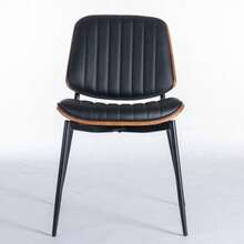 Dining Chairs - Black + PU Leather + Foam - View 3