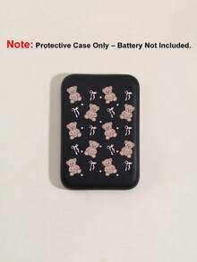 仅含保护壳 - 兼容苹果 MagSafe 外置电池保护壳 (1460mAh) | TPU 防震保护壳 - 可爱小熊蝴蝶结设计，适用于 16/15/14 系列 - 支持无线充电，磨砂表面 - 送给家人、朋友和女孩的甜蜜礼物（不含电池）