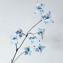 1 pezzo Fiore artificiale a forma di farfalla, stelo finto secco a forma di farfalla di 5/8, decorazione per casa, finestra e giardino, vetrina e composizione floreale, di alta qualità e realistica, adatto per arco floreale da matrimonio - Multicolore - Visualizzare 17