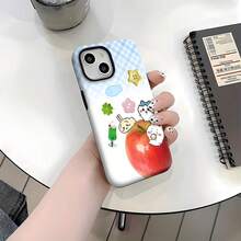 Lindos personajes y deliciosa funda para teléfono Apple Compatible con fundas para teléfonos   17  16 Pro Max  15 Pro Max  13 y  12 Duradera, a prueba de golpes y elegante Una excelente opción para familiares, amigos, seres queridos, novios, novias y regalos de Navidad y Año Nuevo. - Blanco - Ver 5