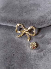 1 chiếc ghim cài áo hình nơ pha lê thanh lịch dành cho nữ, ghim cài ve áo vest, phụ kiện quần áo chống trượt, đa năng cho trang phục hàng ngày, dự tiệc, du lịch, món quà thời trang dành cho bạn bè. - Vàng - Xem 4